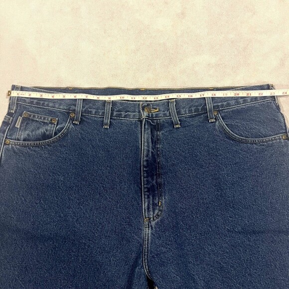 Carhart B14 Flannel Lined Washed Denim Work Dungarees Mens 46/30 Discontinued - Picture 10 of 12